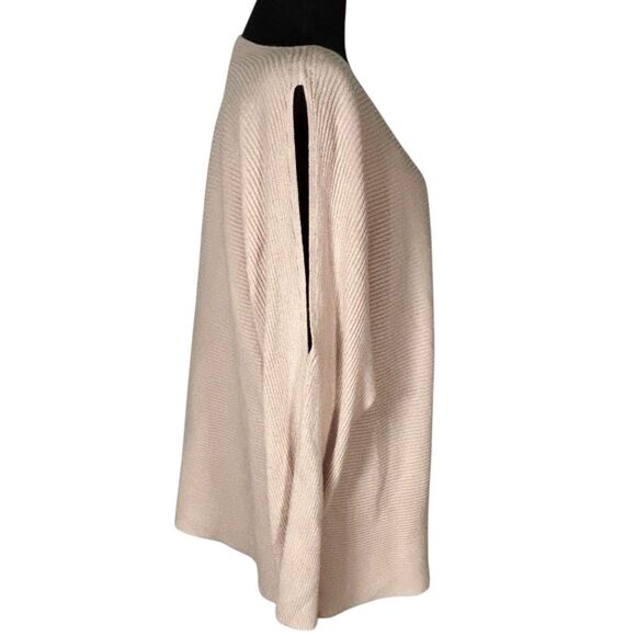 VINCE CAMUTO Dolman Sleeve Sweater Pink Ribbed Cold Shoulder - Picture 3 of 8